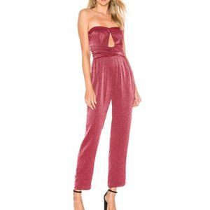 House of Harlow 1960 Opal Jumpsuit Raspberry Red